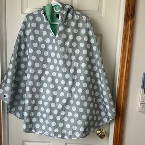 Reversible Mint Green / Polka Dot Poncho by B. Boutique